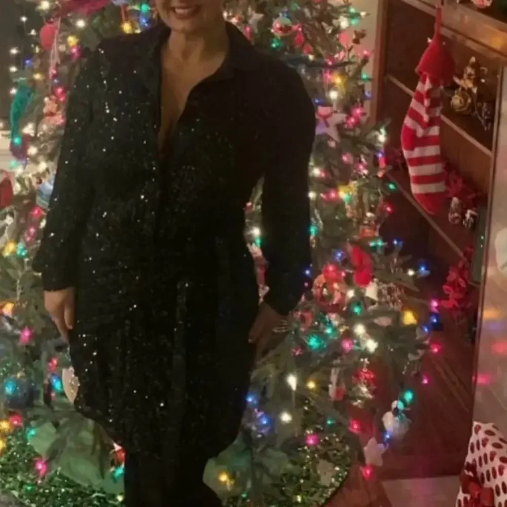 Parker Black Sequins Mini Dress SMALL Cocktail Party Shirt Designer Ruched $348 - Picture 10 of 10